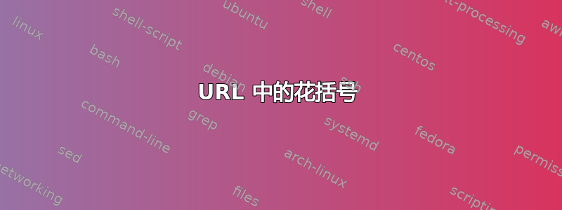 URL 中的花括号