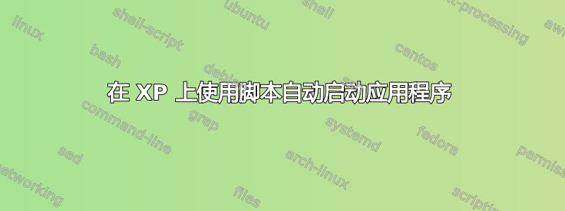 在 XP 上使用脚本自动启动应用程序