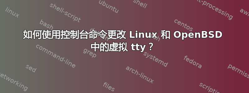 如何使用控制台命令更改 Linux 和 OpenBSD 中的虚拟 tty？