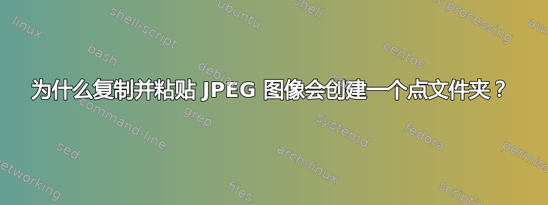 为什么复制并粘贴 JPEG 图像会创建一个点文件夹？