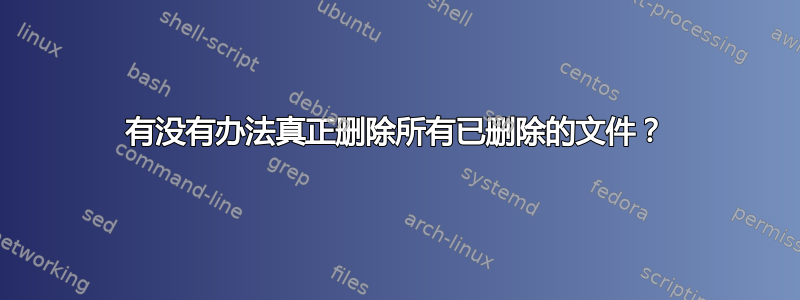 有没有办法真正删除所有已删除的文件？