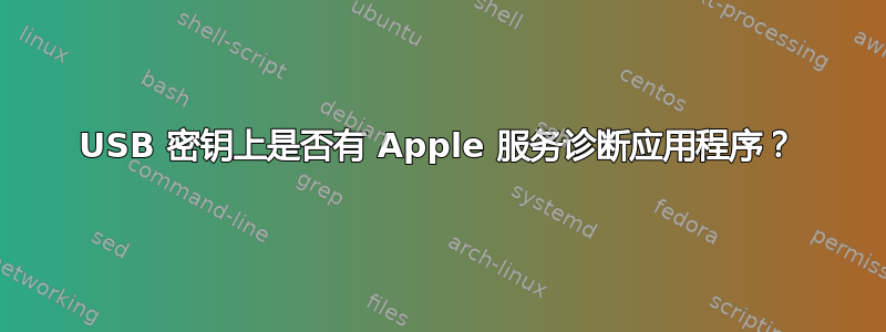 USB 密钥上是否有 Apple 服务诊断应用程序？