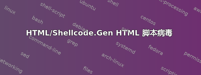 HTML/Shellcode.Gen HTML 脚本病毒