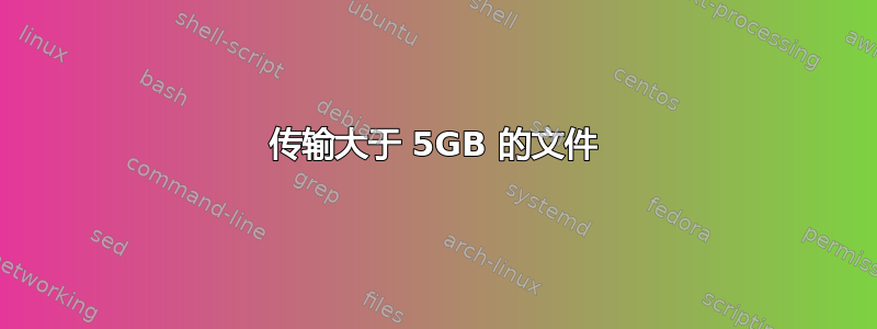 传输大于 5GB 的文件