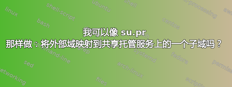 我可以像 su.pr 那样做：将外部域映射到共享托管服务上的一个子域吗？