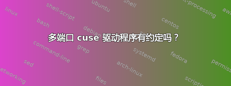 多端口 cuse 驱动程序有约定吗？