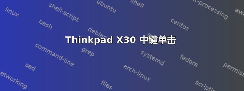 Thinkpad X30 中键单击