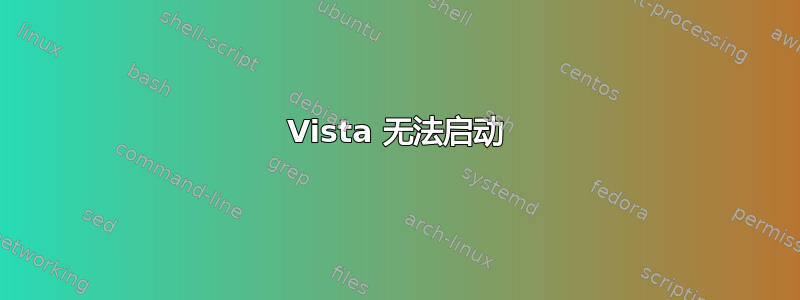 Vista 无法启动