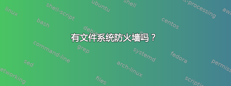 有文件系统防火墙吗？