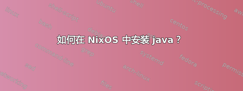 如何在 NixOS 中安装 java？