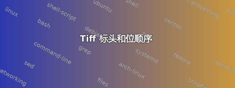 Tiff 标头和位顺序