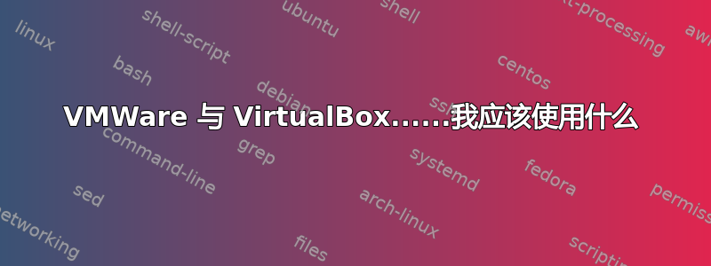 VMWare 与 VirtualBox......我应该使用什么