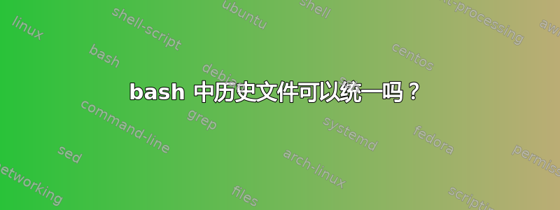 bash 中历史文件可以统一吗？