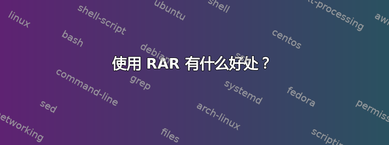 使用 RAR 有什么好处？