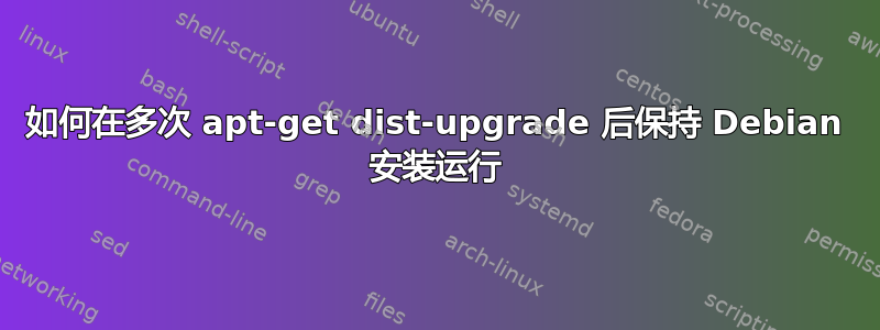 如何在多次 apt-get dist-upgrade 后保持 Debian 安装运行