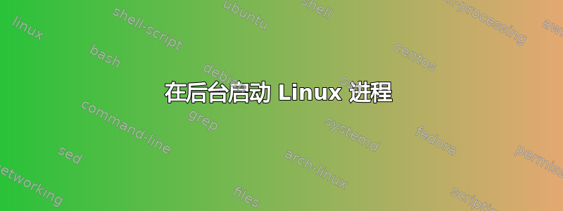 在后台启动 Linux 进程