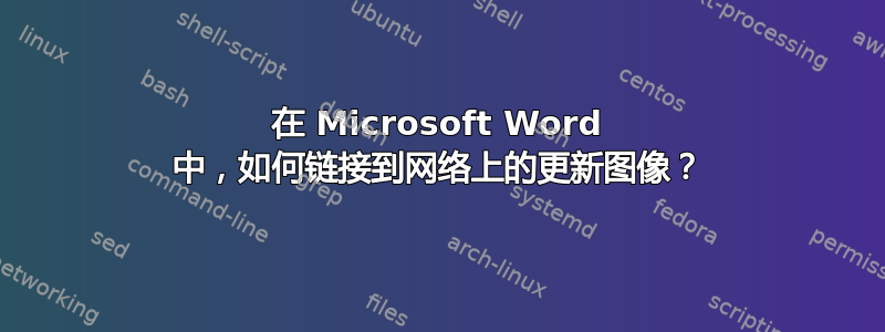 在 Microsoft Word 中，如何链接到网络上的更新图像？