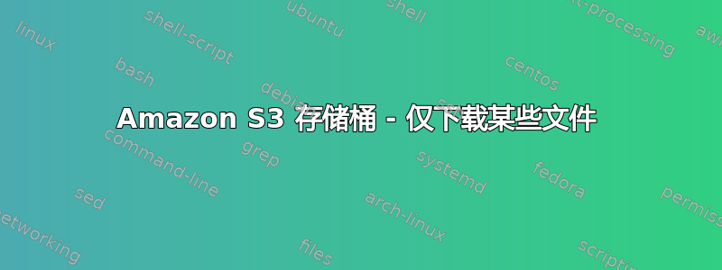 Amazon S3 存储桶 - 仅下载某些文件