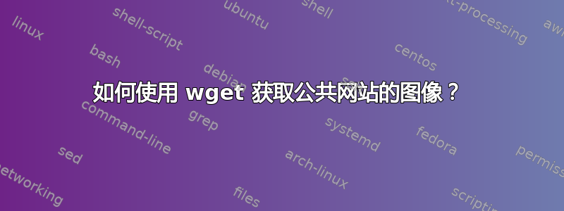 如何使用 wget 获取公共网站的图像？