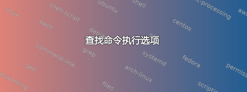 查找命令执行选项