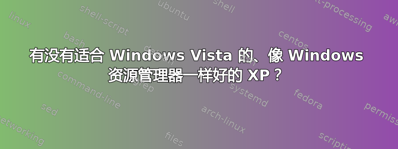 有没有适合 Windows Vista 的、像 Windows 资源管理器一样好的 XP？