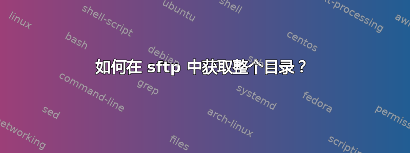 如何在 sftp 中获取整个目录？