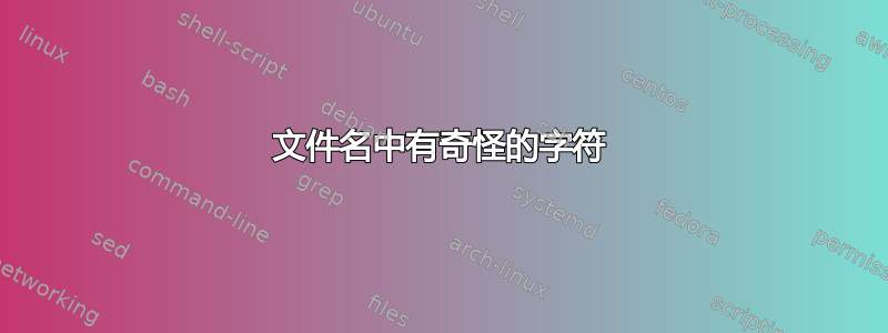 文件名中有奇怪的字符