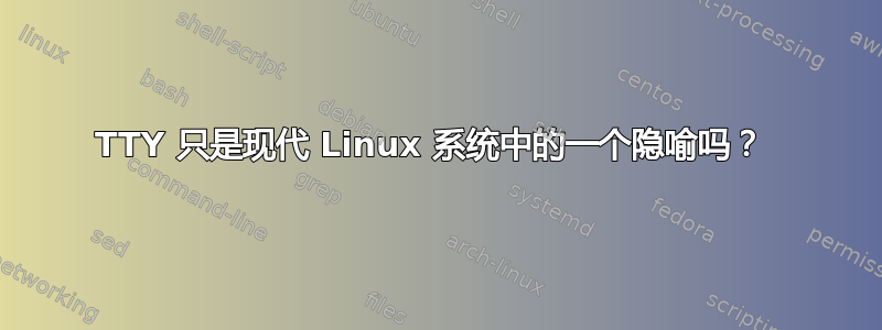 TTY 只是现代 Linux 系统中的一个隐喻吗？ 