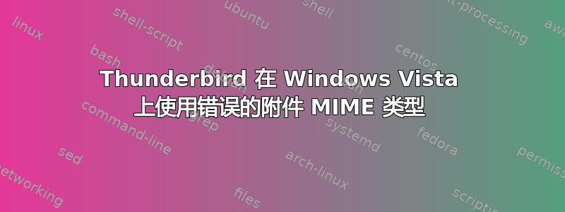 Thunderbird 在 Windows Vista 上使用错误的附件 MIME 类型