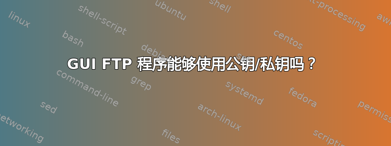 GUI FTP 程序能够使用公钥/私钥吗？