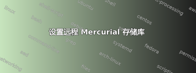 设置远程 Mercurial 存储库