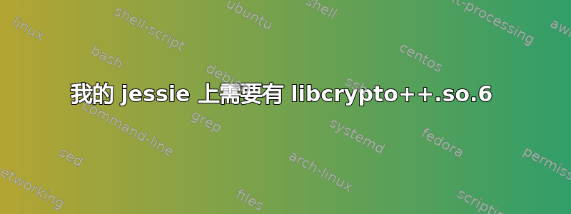 我的 jessie 上需要有 libcrypto++.so.6