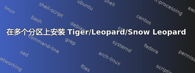 在多个分区上安装 Tiger/Leopard/Snow Leopard