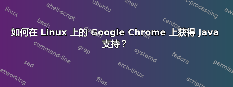 如何在 Linux 上的 Google Chrome 上获得 Java 支持？