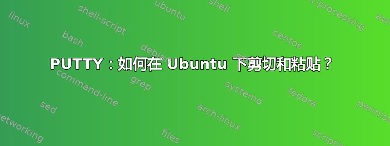 PUTTY：如何在 Ubuntu 下剪切和粘贴？