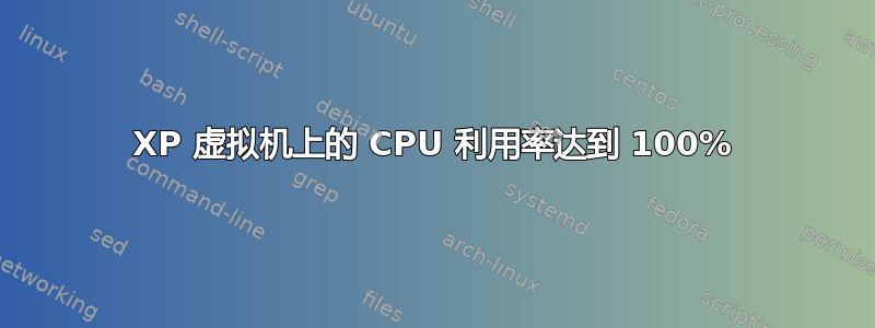 XP 虚拟机上的 CPU 利用率达到 100%