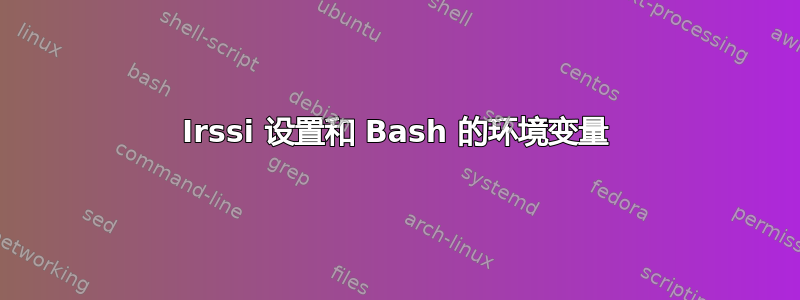 Irssi 设置和 Bash 的环境变量