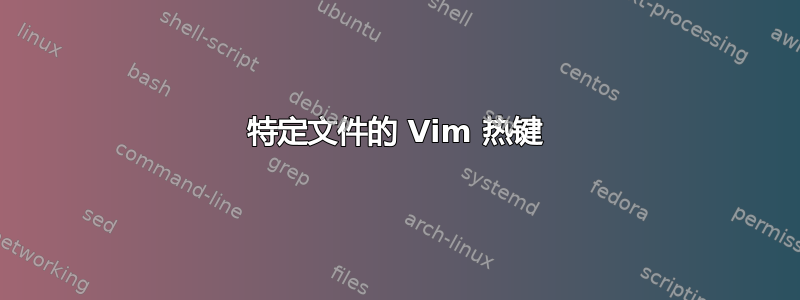 特定文件的 Vim 热键