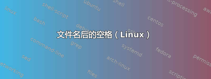 文件名后的空格（Linux）