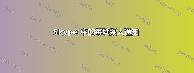 Skype 中的每联系人通知