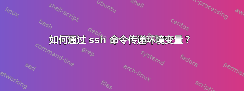 如何通过 ssh 命令传递环境变量？