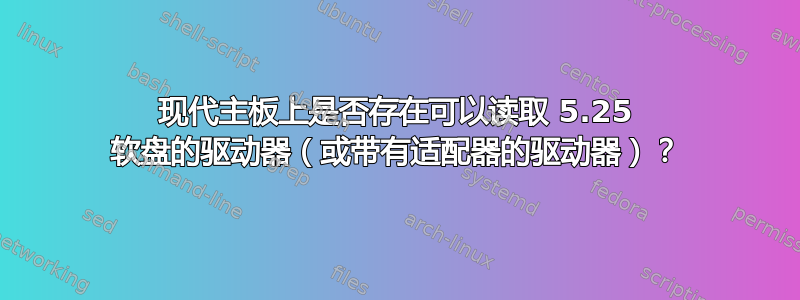 现代主板上是否存在可以读取 5.25 软盘的驱动器（或带有适配器的驱动器）？