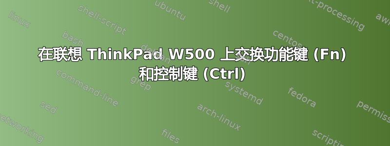 在联想 ThinkPad W500 上交换功能键 (Fn) 和控制键 (Ctrl)