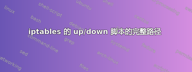 iptables 的 up/down 脚本的完整路径