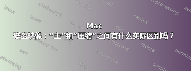 Mac 磁盘映像：“主”和“压缩”之间有什么实际区别吗？