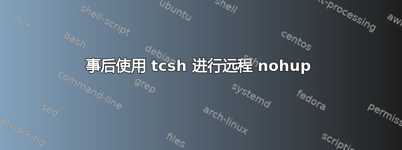 事后使用 tcsh 进行远程 nohup