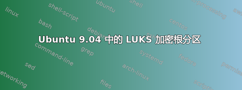 Ubuntu 9.04 中的 LUKS 加密根分区