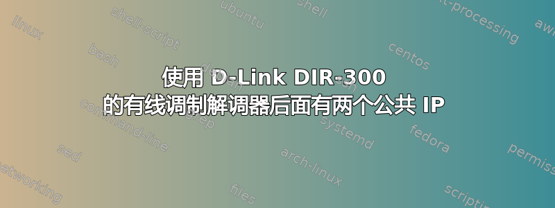 使用 D-Link DIR-300 的有线调制解调器后面有两个公共 IP