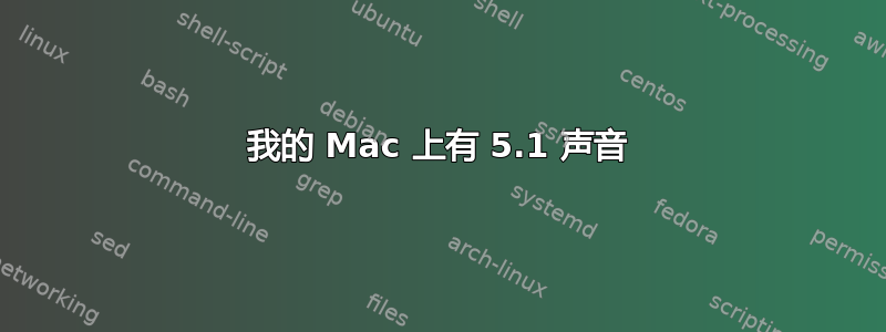 我的 Mac 上有 5.1 声音