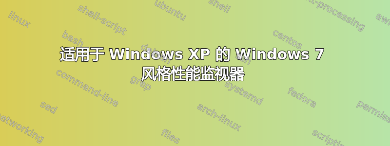 适用于 Windows XP 的 Windows 7 风格性能监视器